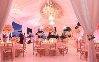 How can drapes be used for weddings or events?