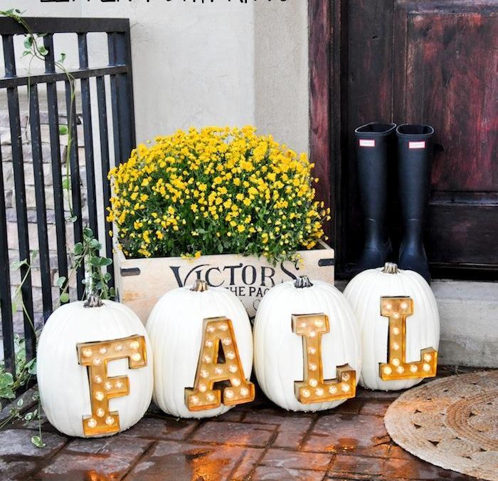 DIY Fall Light And Pumpkin Craft