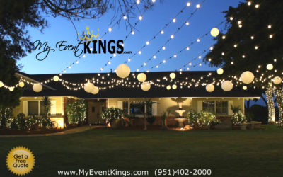 Bistro Lighting For Wedding, Events, Permanent Installation for Your Backyard & Business